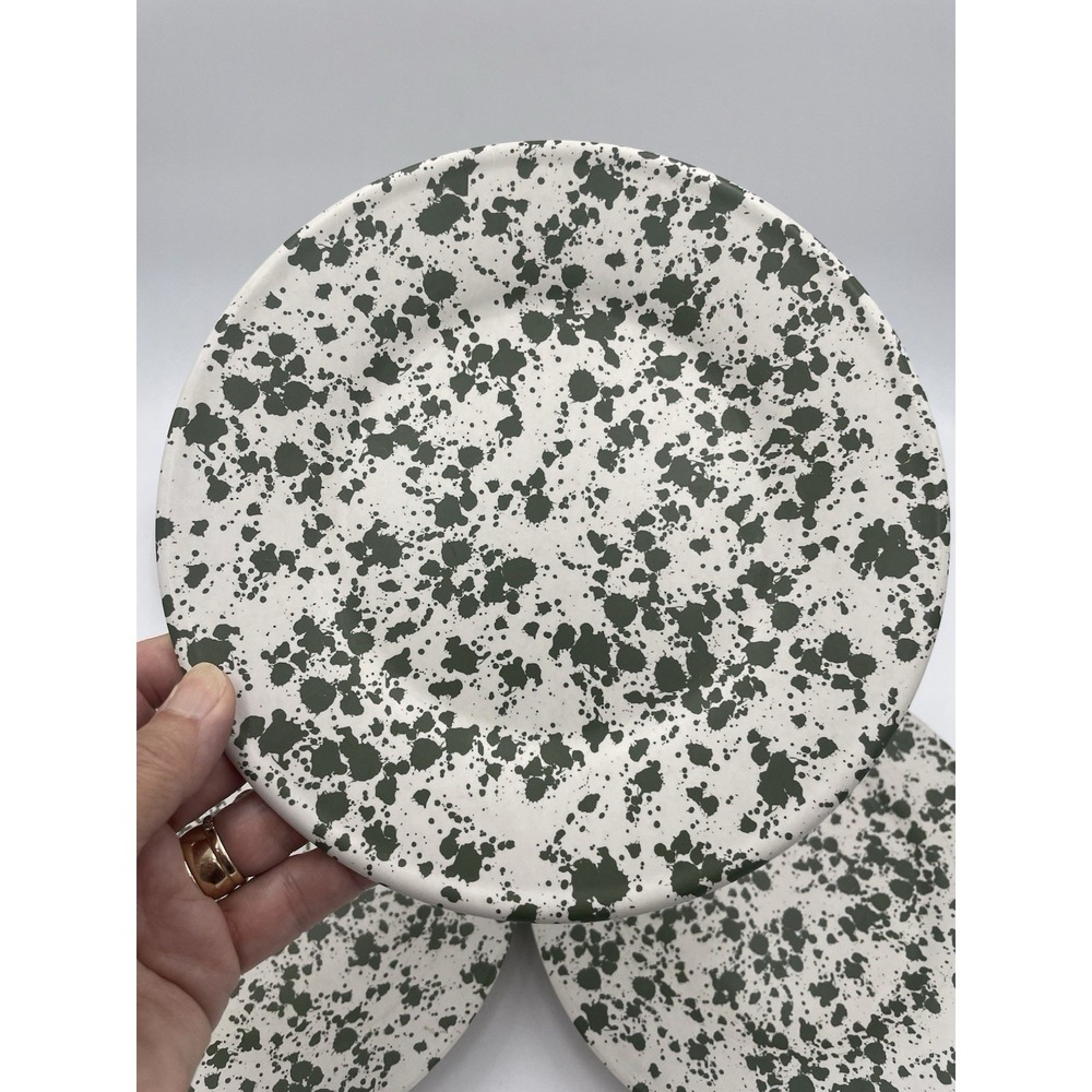 Lot of 5 Bee & Willow Lichen Splatter 8" Melamine Salad Plates New Farmhouse - Picture 5 of 9